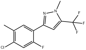 3-(4-Chloro-2-fluoro-5-methylphenyl)-1-methyl-5-(trifluoromethyl)-1H-pyrazole Struktur