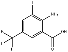 2-AMINO-3-IODO-5-(TRIFLUOROMETHYL)BENZOIC ACID Struktur