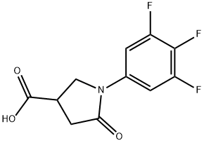 5-oxo-1-(3,4,5-trifluorophenyl)pyrrolidine-3-carboxylic acid Struktur