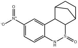 9-nitro-2,3,4,4a,6,10b-hexahydro-1H-1,4-methanodibenzo[c,e][1,2]thiazine 5-oxide Struktur