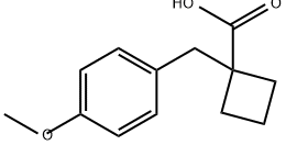 1-(4-Methoxybenzyl)cyclobutanecarboxylicacid Struktur