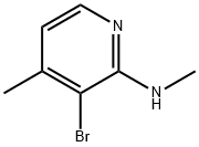 (3-Bromo-4-methyl-pyridin-2-yl)-methyl-amine Struktur