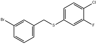 (3-BROMOBENZYL)(4-CHLORO-3-FLUOROPHENYL)SULFANE Struktur