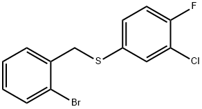 (2-BROMOBENZYL)(3-CHLORO-4-FLUOROPHENYL)SULFANE Struktur