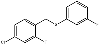 (4-CHLORO-2-FLUOROBENZYL)(3-FLUOROPHENYL)SULFANE Struktur