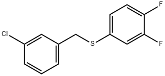 (3-CHLOROBENZYL)(3,4-DIFLUOROPHENYL)SULFANE Struktur