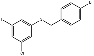 (4-BROMOBENZYL)(3-CHLORO-5-FLUOROPHENYL)SULFANE Struktur