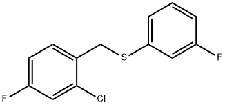 (2-CHLORO-4-FLUOROBENZYL)(3-FLUOROPHENYL)SULFANE Struktur