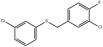 (3-CHLORO-4-FLUOROBENZYL)(3-CHLOROPHENYL)SULFANE Struktur