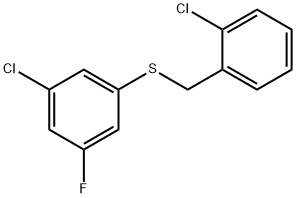 (3-CHLORO-5-FLUOROPHENYL)(2-CHLOROBENZYL)SULFANE Struktur