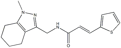 (E)-N-[(1-methyl-4,5,6,7-tetrahydroindazol-3-yl)methyl]-3-thiophen-2-ylprop-2-enamide Struktur