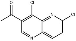 1-(4,6-dichloro-1,5-naphthyridin-3-yl)ethan-1-one Struktur