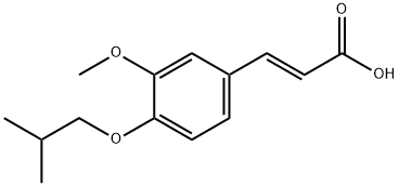 (2E)-3-(4-isobutoxy-3-methoxyphenyl)acrylic acid Struktur