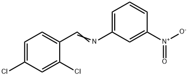 N-(2,4-dichlorobenzylidene)-3-nitroaniline Struktur