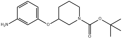 TERT-BUTYL 3-(3-AMINOPHENOXY)PIPERIDINE-1-CARBOXYLATE Struktur