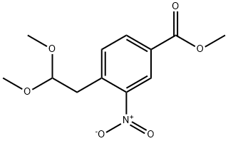 methyl 4-(2,2-dimethoxyethyl)-3-nitrobenzoate Struktur