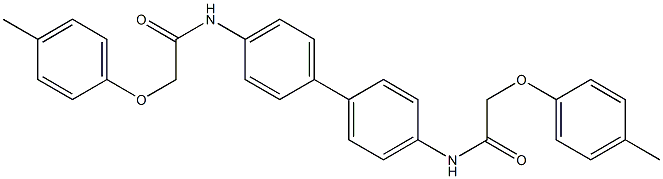 N,N'-4,4'-biphenyldiylbis[2-(4-methylphenoxy)acetamide] Struktur