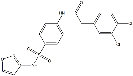 2-(3,4-dichlorophenyl)-N-[4-(1,2-oxazol-3-ylsulfamoyl)phenyl]acetamide Struktur