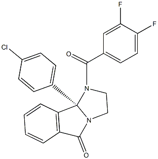 (9bS)-9b-(4-chlorophenyl)-1-(3,4-difluorobenzoyl)-2,3-dihydroimidazo[2,1-a]isoindol-5-one Struktur