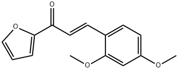 (2E)-3-(2,4-dimethoxyphenyl)-1-(furan-2-yl)prop-2-en-1-one Struktur