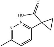 1-(6-methylpyridazin-3-yl)cyclopropane-1-carboxylic acid Struktur