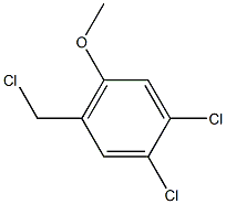 1,2-dichloro-4-(chloromethyl)-5-methoxybenzene Struktur