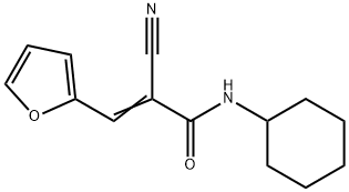 (E)-2-cyano-N-cyclohexyl-3-(furan-2-yl)prop-2-enamide Struktur