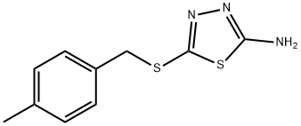 5-{[(4-methylphenyl)methyl]sulfanyl}-1,3,4-thiadiazol-2-amine Struktur