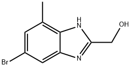 6-Bromo-2-(hydroxymethyl)-4-methylbenzimidazole Struktur