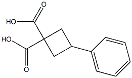 1,1-Cyclobutanedicarboxylicacid, 3-phenyl- Struktur