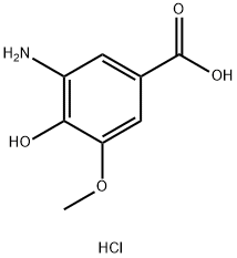 3-AMINO-4-HYDROXY-5-METHOXYBENZOIC ACID HCL Struktur