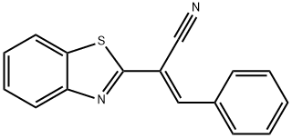 (E)-2-(benzo[d]thiazol-2-yl)-3-phenylacrylonitrile Struktur