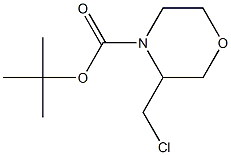 3-Chloromethyl-morpholine-4-carboxylic acid tert-butyl ester Struktur