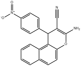 3-Amino-1-(4-nitro-phenyl)-1H-benzo[f]chromene-2-carbonitrile Struktur