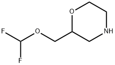 3-Difluoromethoxymethyl-morpholine Struktur