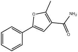 2-Methyl-5-phenyl-furan-3-carboxylic acid amide Struktur