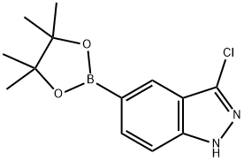 1H-Indazole, 3-chloro-5-(4,4,5,5-tetramethyl-1,3,2-dioxaborolan-2-yl)- Struktur