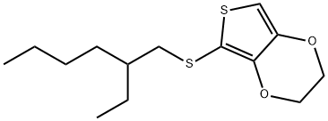 5-((2-ethylhexyl)thio)-2,3-dihydrothieno[3,4-b][1,4]dioxine Struktur