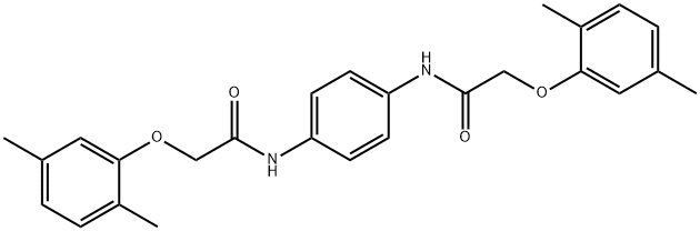 N,N'-1,4-phenylenebis[2-(2,5-dimethylphenoxy)acetamide] Struktur