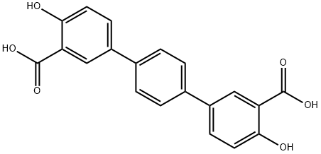 4,4''-dihydroxy-[1,1':4',1''-terphenyl]-3,3''-dicarboxylic acid Struktur