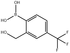 [2-(Hydroxymethyl)-4-(trifluoromethyl)phenyl]boronic acid Struktur