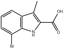 7-bromo-3-methyl-1H-indole-2-carboxylic acid Struktur