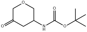 tert-butyl N-(5-oxooxan-3-yl)carbamate Structure