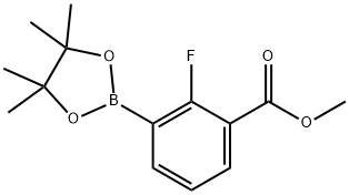 (2-FLUORO-3-(METHOXYCARBONYL)PHENYL)BORONIC ACID PINACOL ESTER Struktur