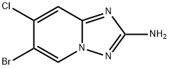 6-Bromo-7-chloro-[1,2,4]triazolo[1,5-a]pyridin-2-ylamine Struktur