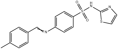 4-[(4-methylbenzylidene)amino]-N-1,3-thiazol-2-ylbenzenesulfonamide Struktur