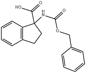 1-(((BENZYLOXY)CARBONYL)AMINO)-2,3-DIHYDRO-1H-INDENE-1-CARBOXYLIC ACID Struktur