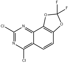 6,8-Dichloro-2,2-difluoro[1,3]dioxolo[4,5-h]quinazoline Struktur