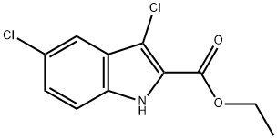 3,5-Dichloro-1H-indole-2-carboxylic acid ethyl ester Struktur