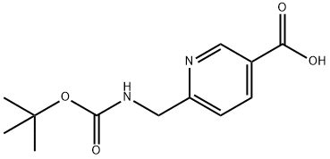 6-(BOC-AMINOMETHYL)NICOTINIC ACID Struktur